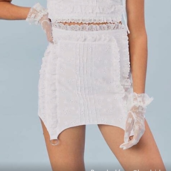 For Love and Lemons Rare Davenport Full Crop Top Skirt Set NWOT - Picture 2 of 6